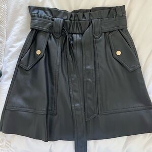 Zara High-Waisted Leather Skirt